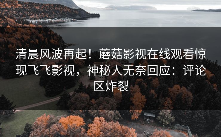清晨风波再起！蘑菇影视在线观看惊现飞飞影视，神秘人无奈回应：评论区炸裂