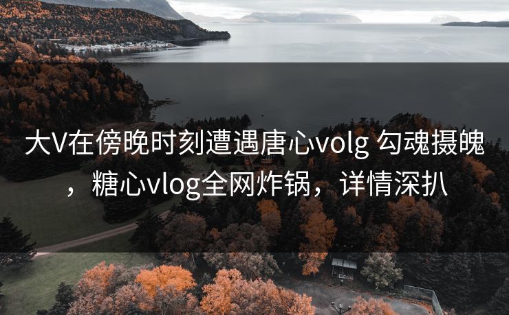 大V在傍晚时刻遭遇唐心volg 勾魂摄魄，糖心vlog全网炸锅，详情深扒